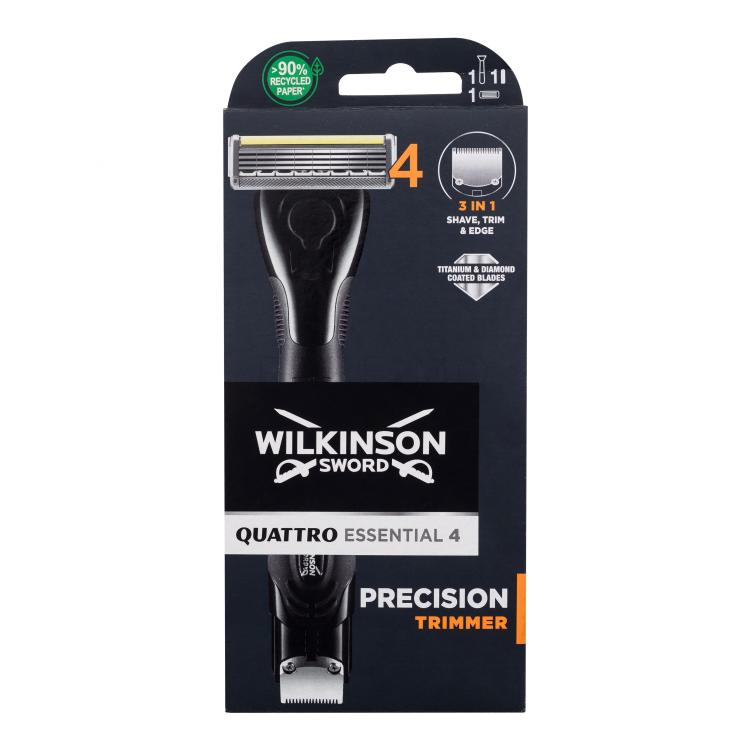 Wilkinson Sword Quattro Essential 4 Precision Trimmer Brivnik za moške 1 kos