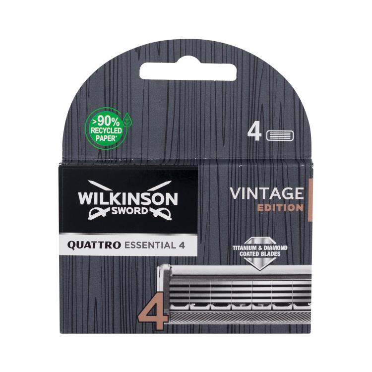 Wilkinson Sword Quattro Essential 4 Vintage Edition Nadomestne britvice za moške Set