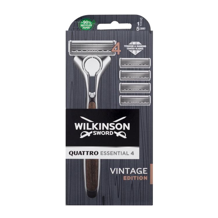 Wilkinson Sword Quattro Essential 4 Vintage Edition Brivnik za moške Set