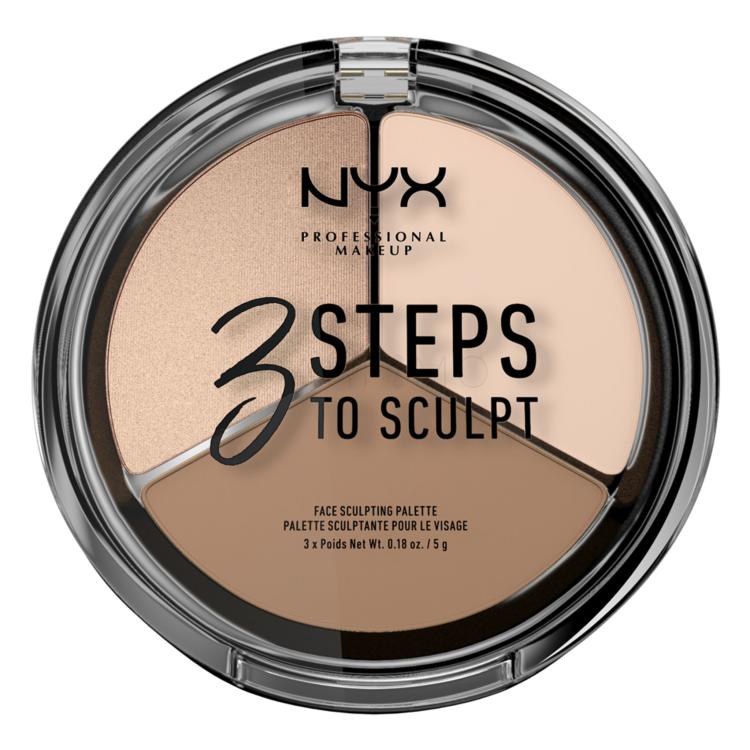 NYX Professional Makeup 3 Steps To Sculpt Paletka za konturing za ženske 15 g Odtenek 01 Fair