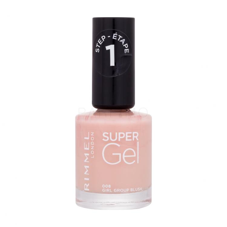 Rimmel London Super Gel STEP1 Lak za nohte za ženske 12 ml Odtenek 008 Girl Group Blush