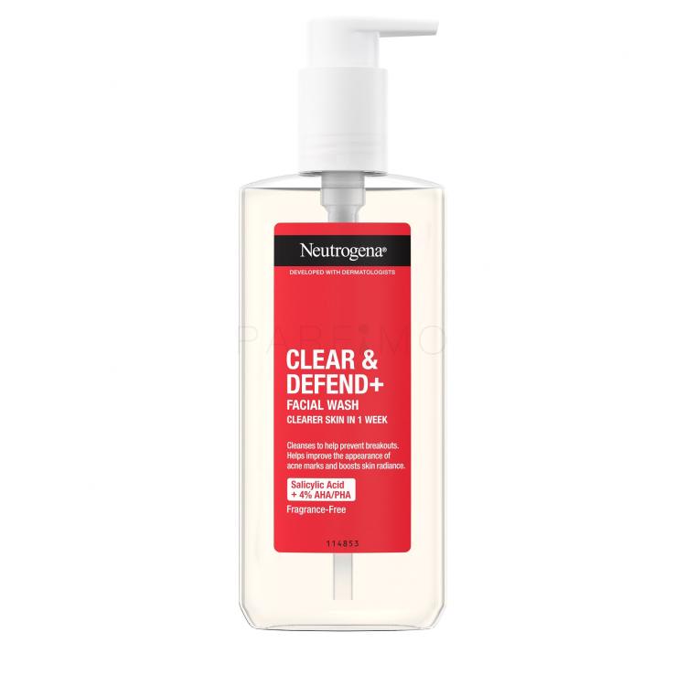 Neutrogena Clear &amp; Defend+ Facial Wash Čistilni gel 200 ml