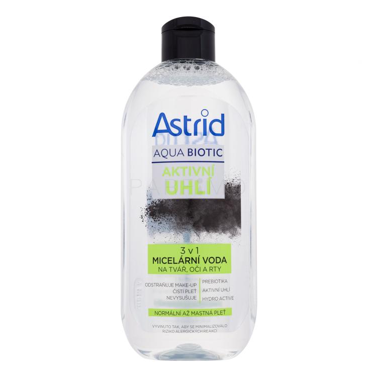 Astrid Aqua Biotic Active Charcoal 3in1 Micellar Water Micelarna vodica za ženske 400 ml
