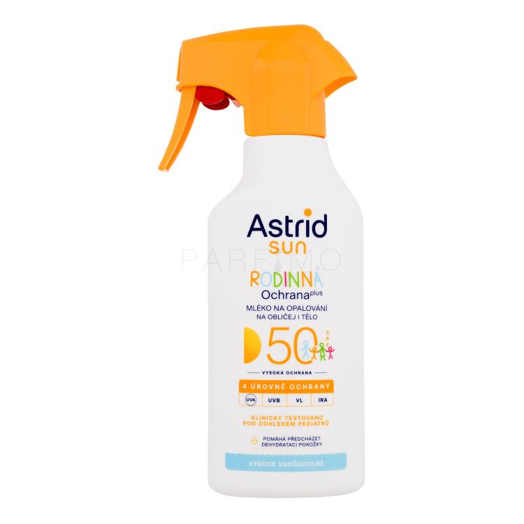 Astrid Sun Family Milk Spray SPF50 Zaščita pred soncem za telo 270 ml