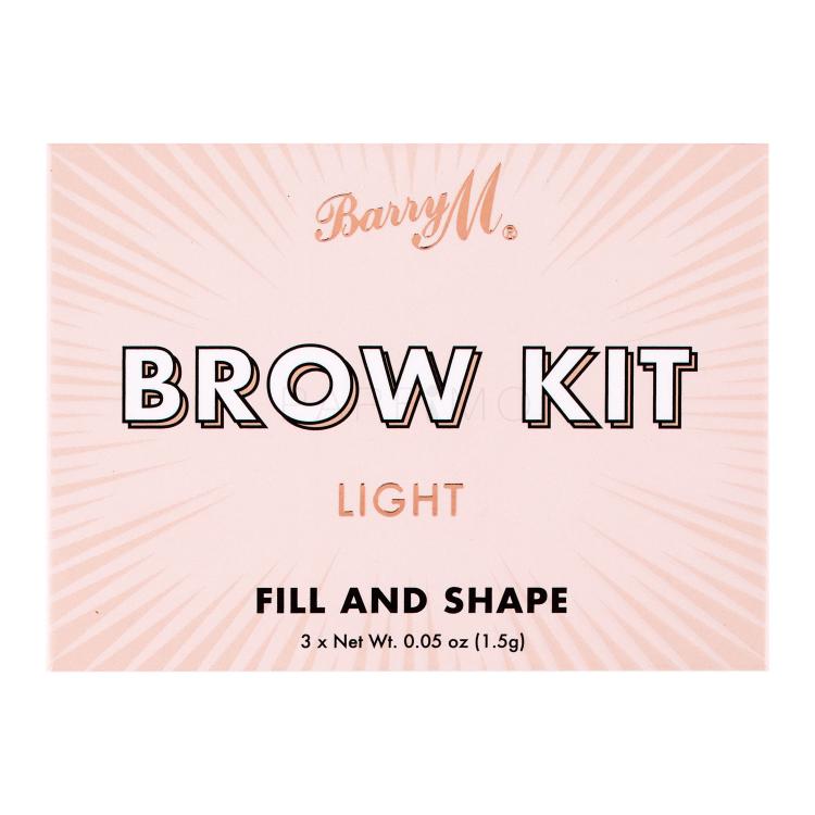 Barry M Brow Kit Paletka za obrvi za ženske 4,5 g Odtenek Light