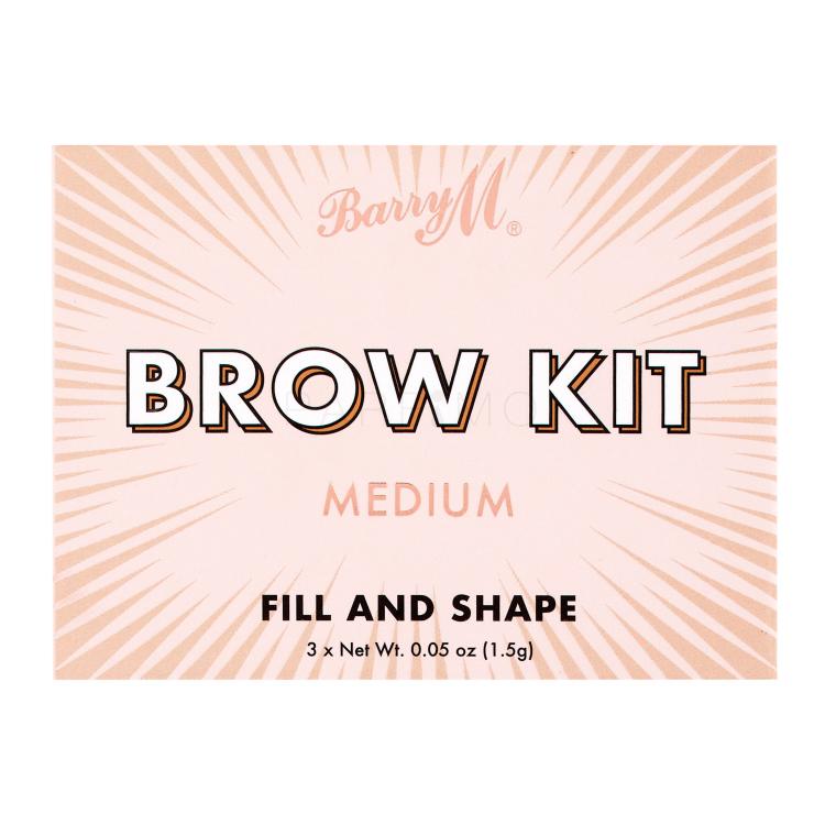 Barry M Brow Kit Paletka za obrvi za ženske 4,5 g Odtenek Medium