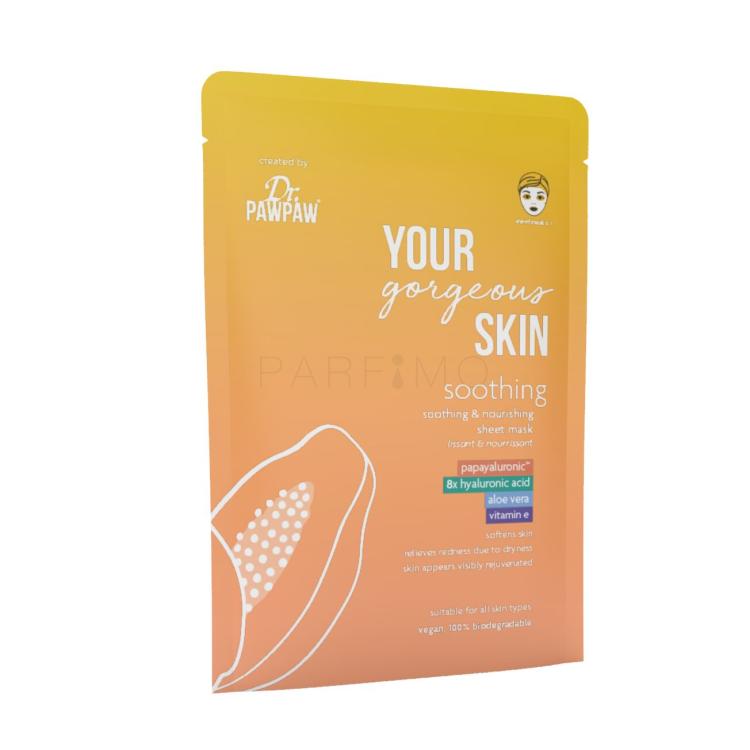 Dr. PAWPAW Your Gorgeous Skin Soothing Sheet Mask Maska za obraz za ženske 25 ml
