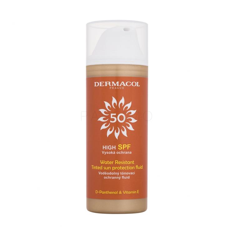 Dermacol Sun Tinted Water Resistant Fluid SPF50 Zaščita pred soncem za obraz 50 ml