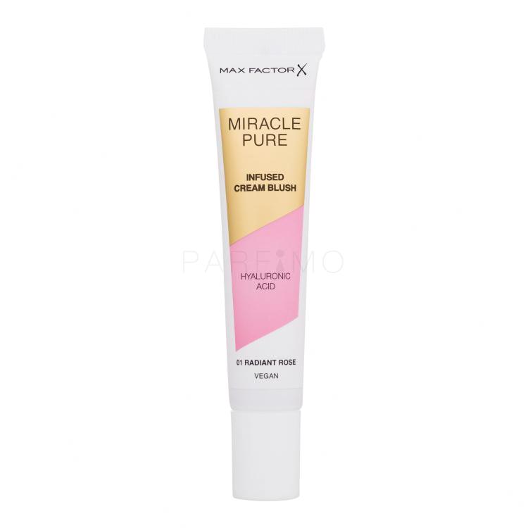 Max Factor Miracle Pure Infused Cream Blush Rdečilo za obraz za ženske 15 ml Odtenek 01 Radiant Rose