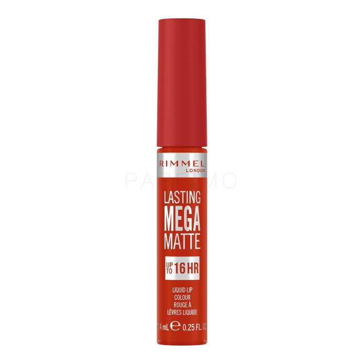 Rimmel London Lasting Mega Matte Liquid Lip Colour Šminka za ženske 7,4 ml Odtenek Scarlet Flames