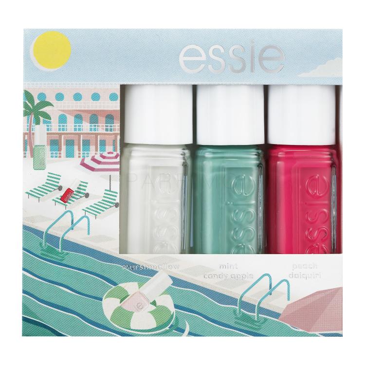 Essie Summer Mini Trio Have A Cocktail Darilni set lak za nohte 5 ml 3 Marshmallow + lak za nohte 5 ml 99 Mint Candy Apple + lak za nohte 5 ml 72 Peach Daiquiri