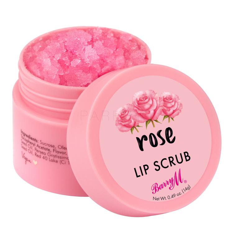 Barry M Lip Scrub Rose Piling za ženske 14 g