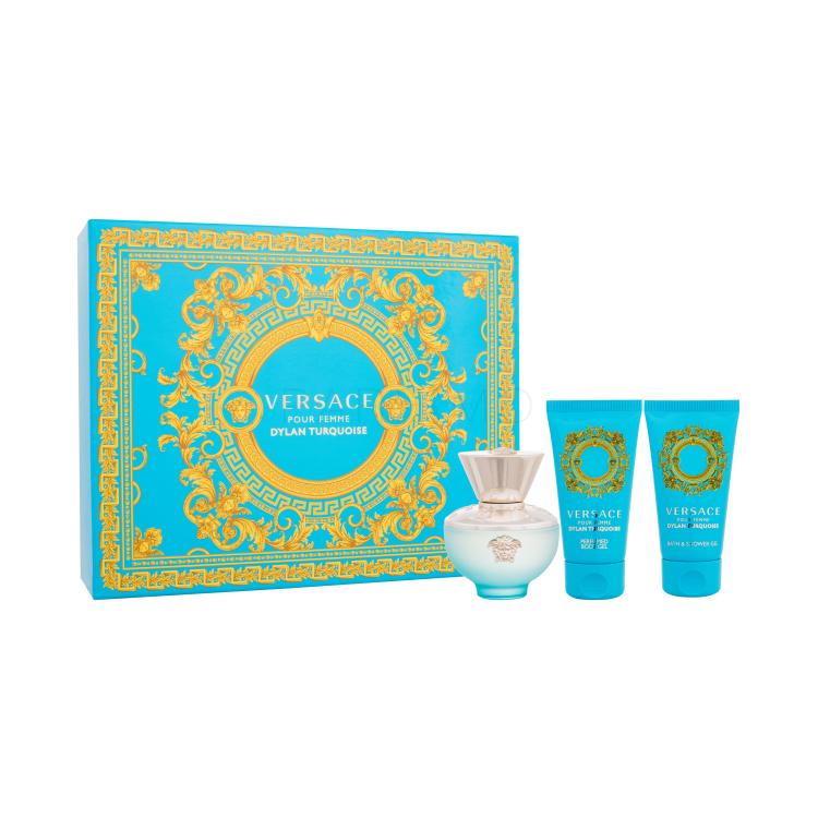 Versace Pour Femme Dylan Turquoise Darilni set toaletna voda 50 ml + gel za prhanje 50 ml + gel za telo 50 ml