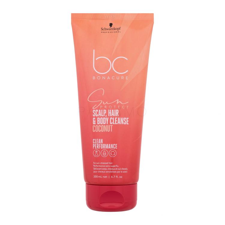 Schwarzkopf Professional BC Bonacure Sun Protect Scalp, Hair &amp; Body Cleanse Coconut Šampon za ženske 200 ml