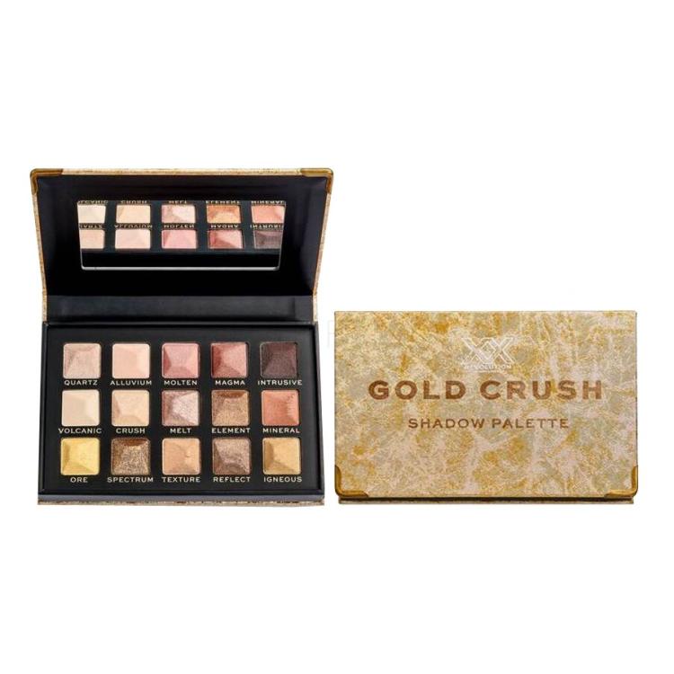 XX Revolution Gold Crush Shadow Palette Senčilo za oči za ženske 18 g