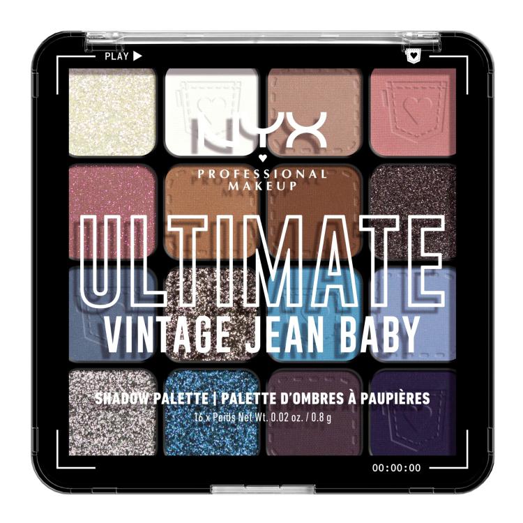 NYX Professional Makeup Ultimate Senčilo za oči za ženske 13,28 g Odtenek 02 Vintage Jean Baby