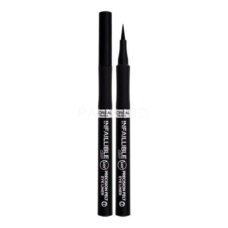 L&#039;Oréal Paris Infaillible Grip 24H Precision Felt Eyeliner Črtalo za oči za ženske 1 ml Odtenek 01 Black