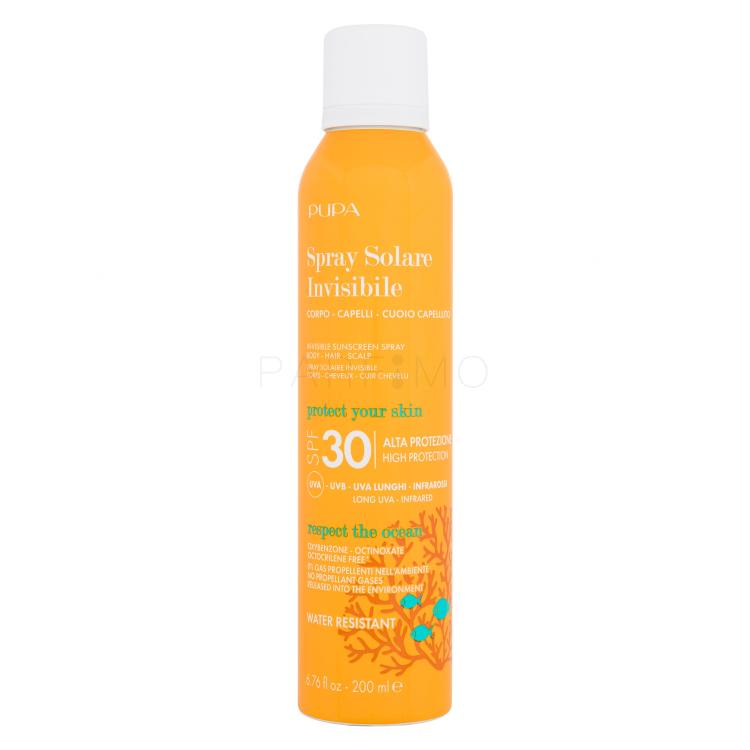 Pupa Invisible Sunscreen Spray SPF30 Zaščita pred soncem za telo 200 ml