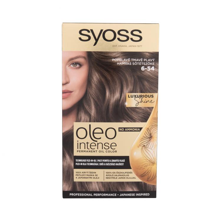 Syoss Oleo Intense Permanent Oil Color Barva za lase za ženske 50 ml Odtenek 6-54 Ash Dark Brown