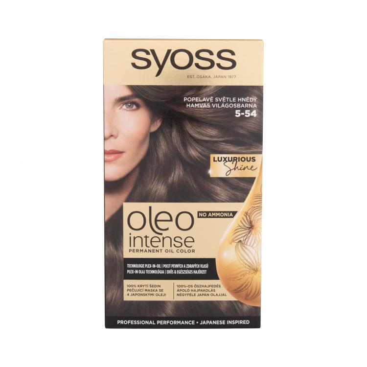 Syoss Oleo Intense Permanent Oil Color Barva za lase za ženske 50 ml Odtenek 5-54 Ash Light Brown