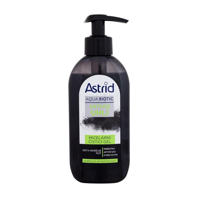 Astrid Aqua Biotic Active Charcoal Micellar Cleansing Gel Čistilni gel za ženske 200 ml