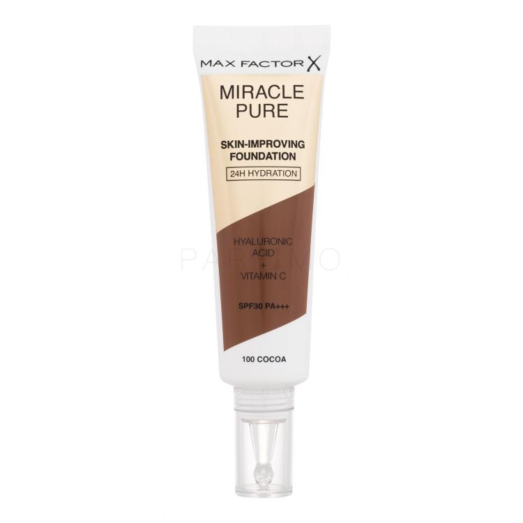 Max Factor Miracle Pure Skin-Improving Foundation SPF30 Puder za ženske 30 ml Odtenek 100 Cocoa