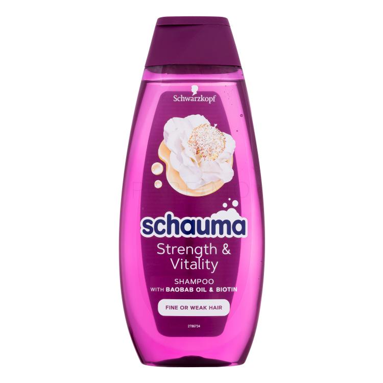 Schwarzkopf Schauma Strength &amp; Vitality Shampoo Šampon za ženske 400 ml