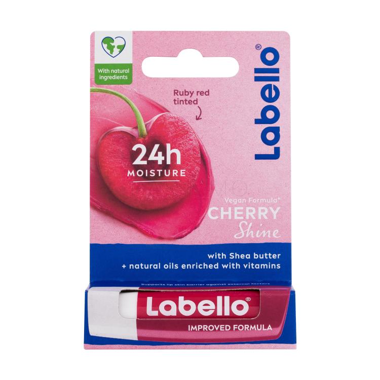 Labello Cherry Shine 24h Moisture Lip Balm Balzam za ustnice za ženske 4,8 g