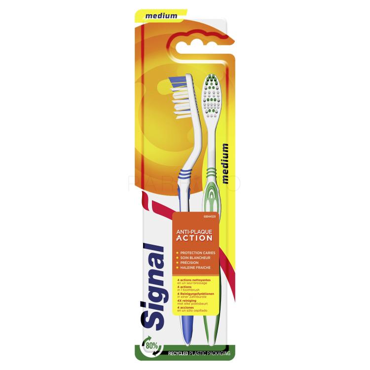 Signal Antiplaque Toothbrush Medium Zobna ščetka Set