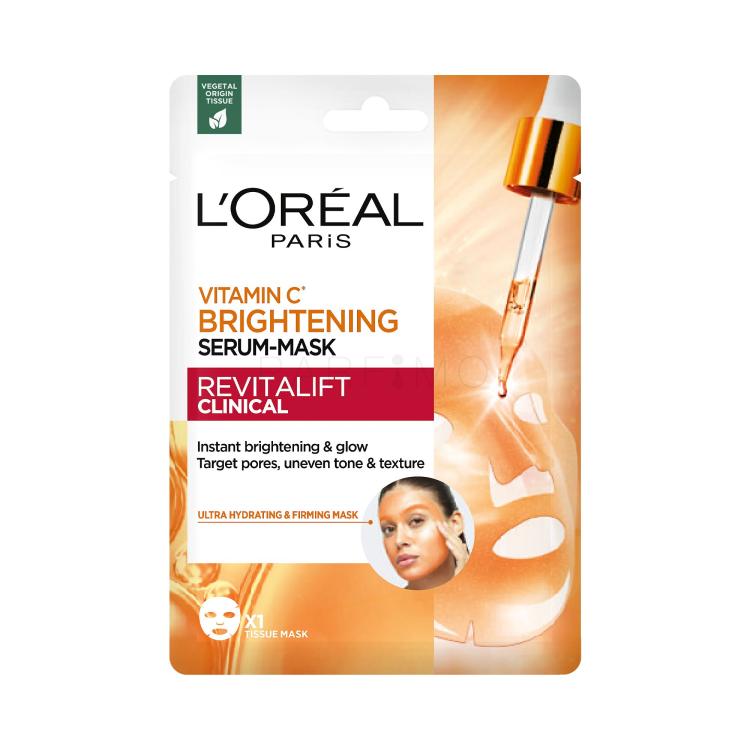 L&#039;Oréal Paris Revitalift Clinical Vitamin C Brightening Serum-Mask Maska za obraz za ženske 26 g