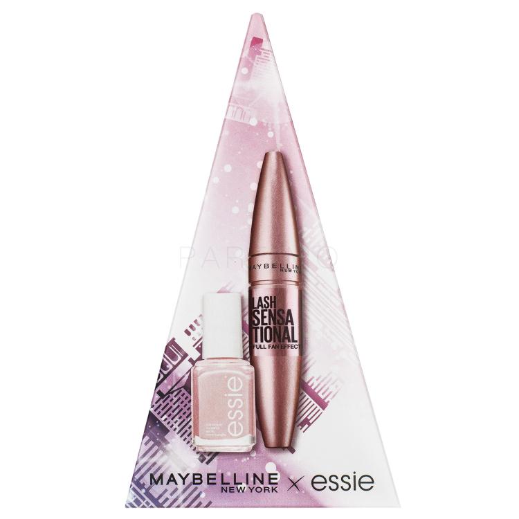 Maybelline Merry Christmas! Gift Set Darilni set maskara Maybelline Lash Sensational Mascara 9,5 ml + lak za nohte Essie Nail Polish 13,5 ml 13 Mademoiselle