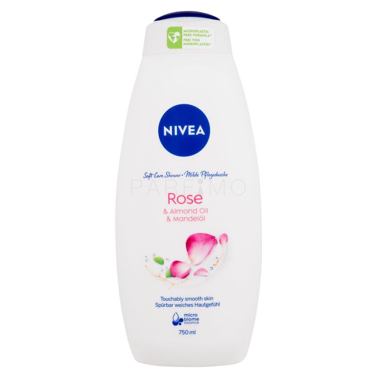 Nivea Rose &amp; Almond Oil Gel za prhanje za ženske 750 ml