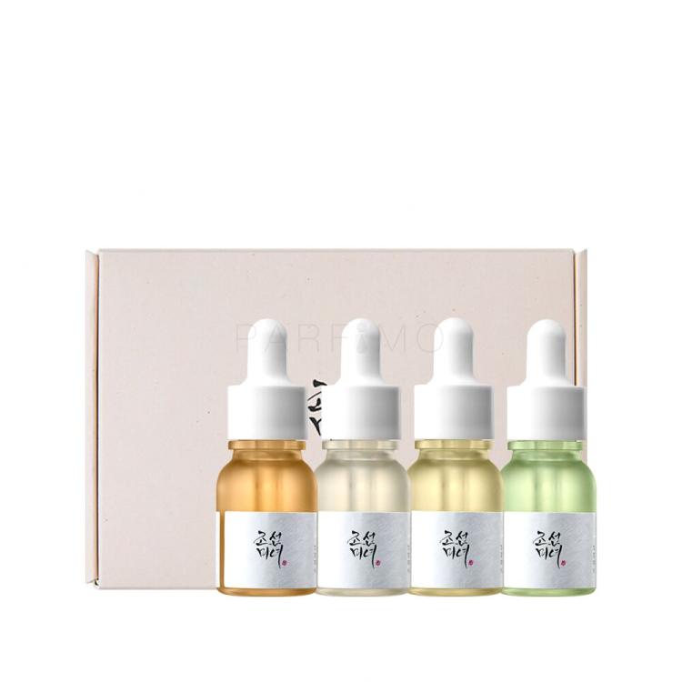 Beauty of Joseon Hanbang Serum Discovery Kit Darilni set serum za obraz Ginseng Snail Mucin Revive Serum 10 ml + serum za obraz Glow Deep Serum Rice Alpha-Arbutin 10 ml + serum za obraz Glow Serum Propolis Niacinamide 10 ml + serum za obraz Calming Serum Green Tea Panthenol 10 ml