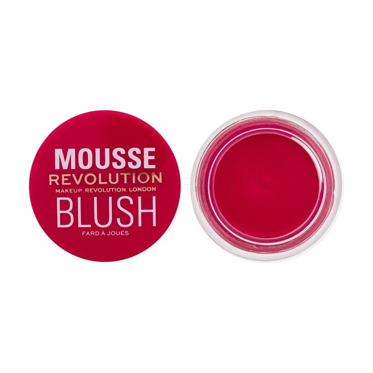 Makeup Revolution London Mousse Blush Rdečilo za obraz za ženske 6 g Odtenek Juicy Fuchsia Pink