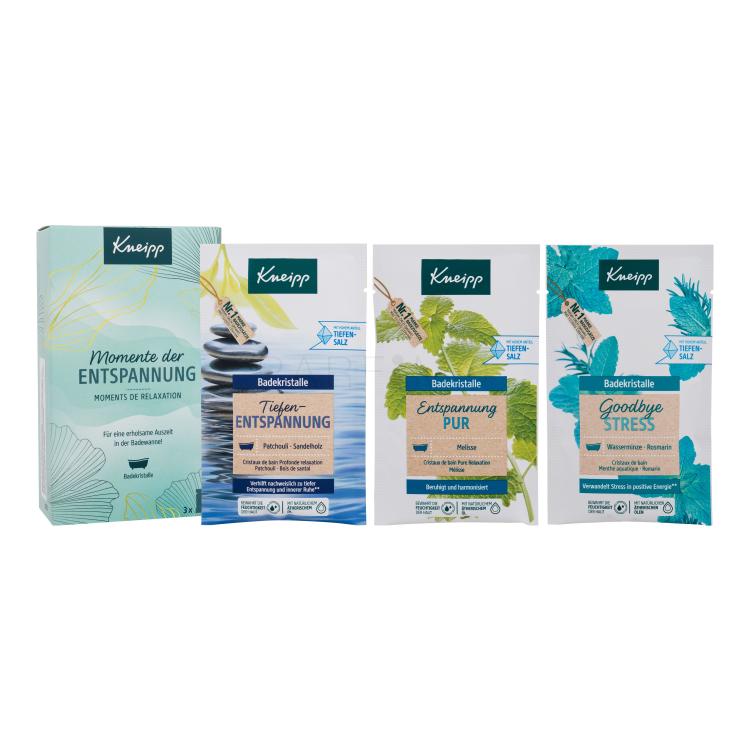 Kneipp Wellness Moment Darilni set kopalna sol Goodbye Stress 60 g + kopalna sol Pure Relaxation 60 g + kopalna sol Deep Relaxation 60 g