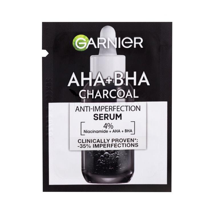 Garnier Pure Active AHA + BHA Charcoal Serum Serum za obraz 1,5 ml