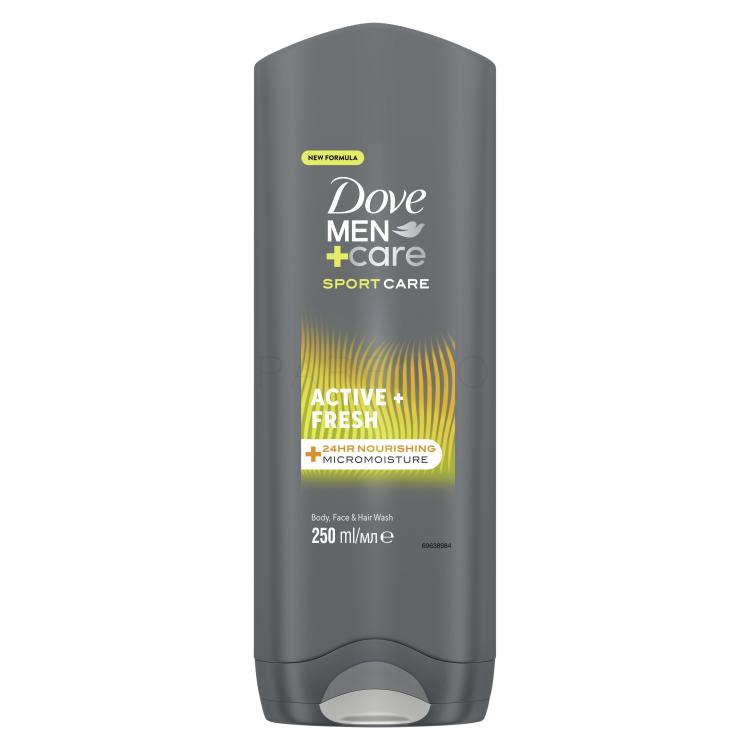 Dove Men + Care Sport Care Active + Fresh Gel za prhanje za moške 250 ml