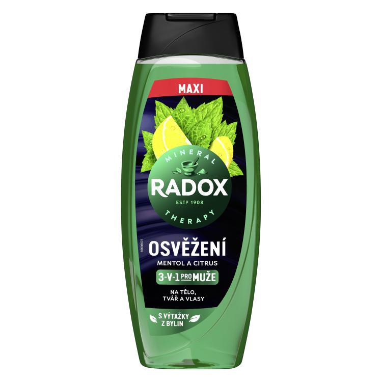 Radox Refreshment Menthol And Citrus 3-in-1 Shower Gel Gel za prhanje za moške 450 ml