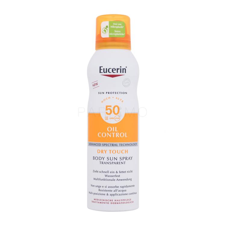 Eucerin Sun Oil Control Body Sun Spray Dry Touch SPF50 Zaščita pred soncem za telo 200 ml