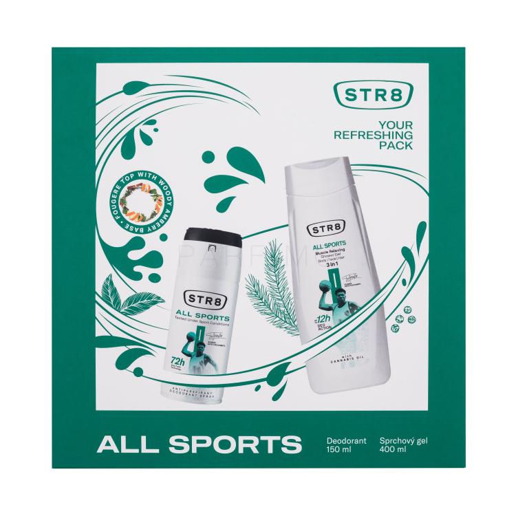 STR8 All Sports Darilni set Antiperspirant 150 ml + gel za prhanje 400 ml