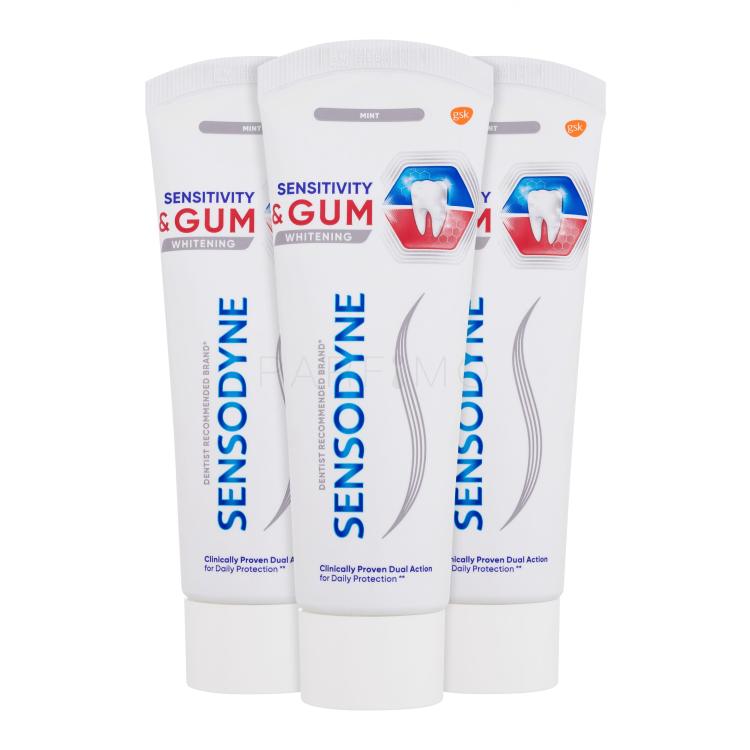 Sensodyne Sensitivity &amp; Gum Whitening Trio Zobna pasta Set