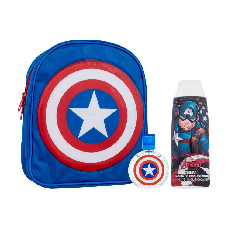 Marvel Captain America Darilni set toaletna voda 50 ml + gel za prhanje 300 ml + nahrbtnik