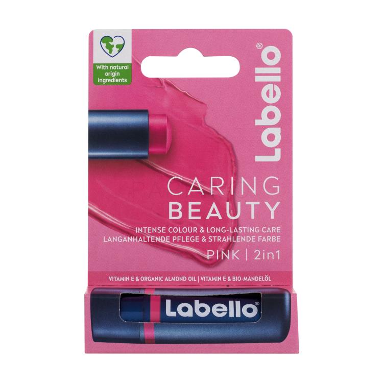 Labello Caring Beauty Balzam za ustnice za ženske 4,8 g Odtenek Pink