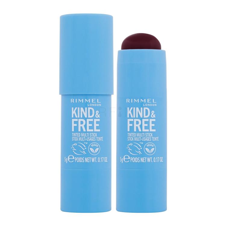 Rimmel London Kind &amp; Free Tinted Multi Stick Rdečilo za obraz za ženske 5 g Odtenek 005 Berry Sweet