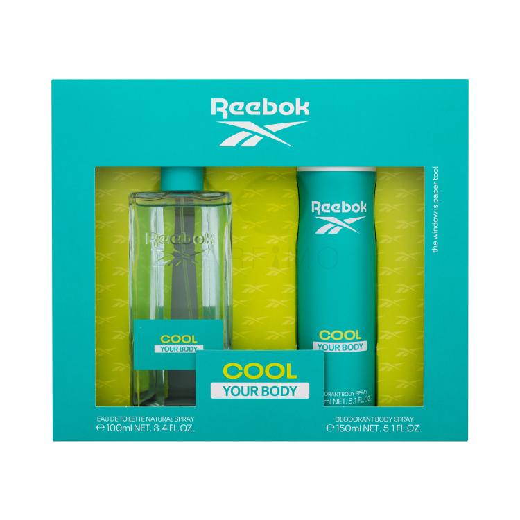 Reebok Cool Your Body Darilni set toaletna voda 100 ml + deodorant 150 ml poškodovana škatla