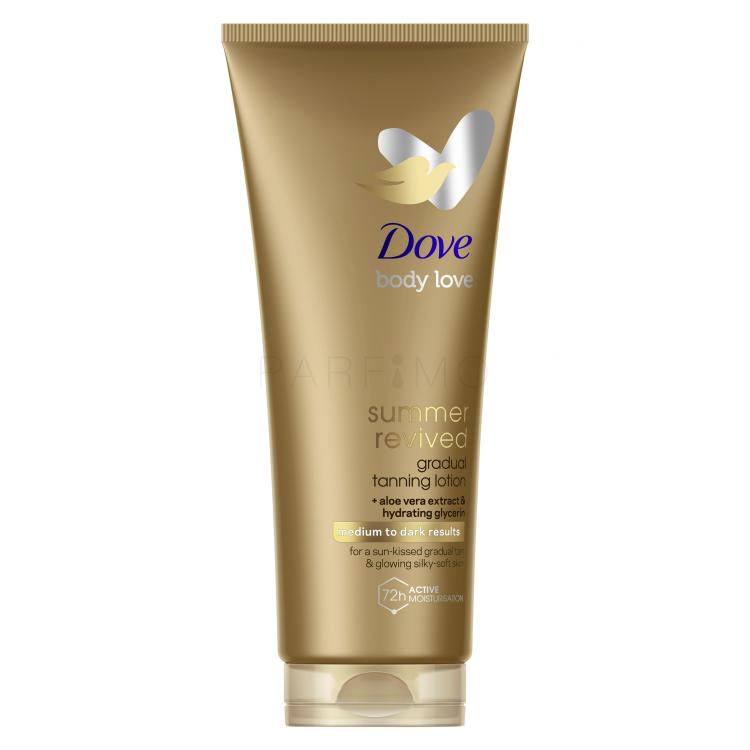 Dove Body Love Summer Revived Gradual Tanning Lotion Samoporjavitveni izdelki za ženske 200 ml Odtenek Medium to Dark