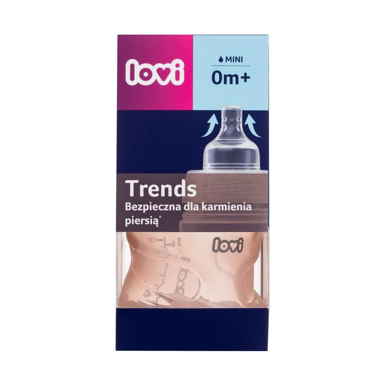 LOVI Trends Bottle 0m+ Pink Otroška steklenička za otroke 120 ml