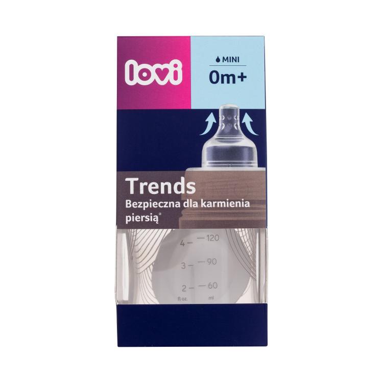 LOVI Harmony Trends Bottle 0m+ Otroška steklenička za otroke 120 ml