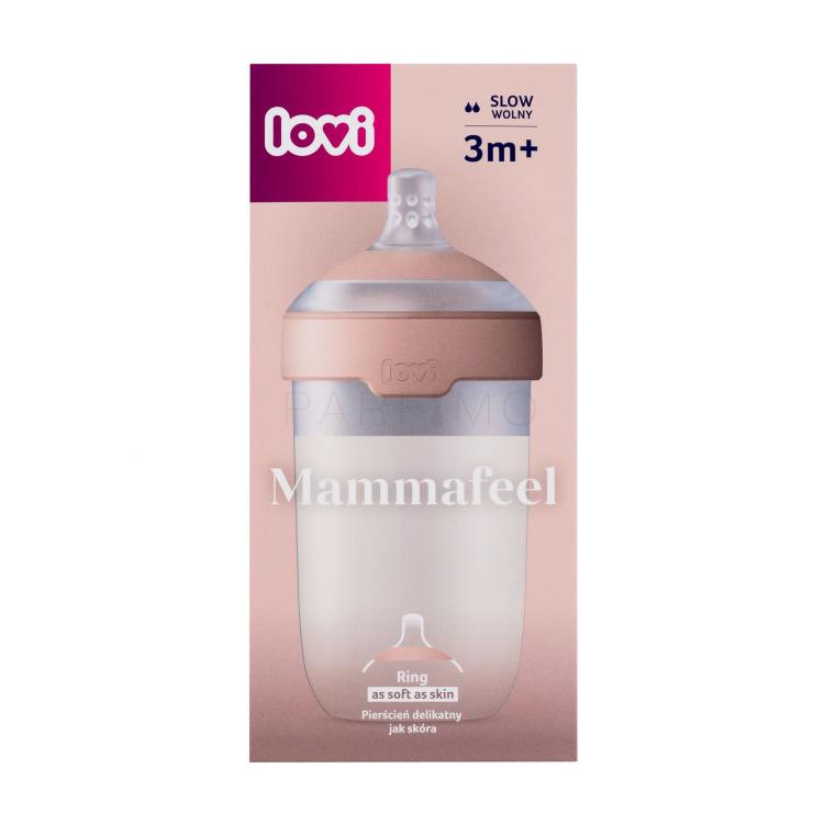 LOVI Mammafeel Bottle 3m+ Otroška steklenička za otroke 250 ml