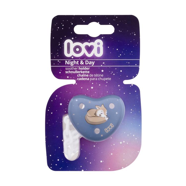 LOVI Night &amp; Day Soother Holder Boy Verižica za dudo za otroke 1 kos